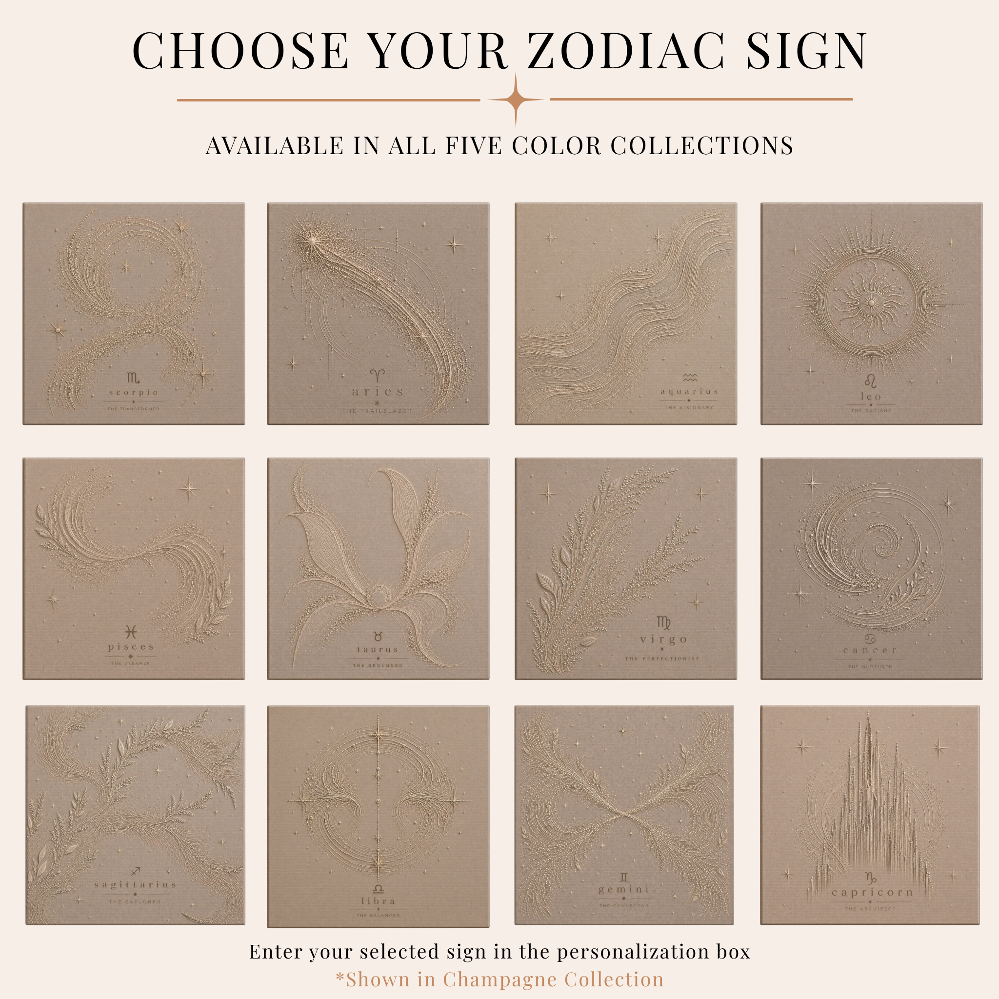 DIY Bedazzled Zodiac Canvas Kit with Rhinestones | Handmade by Megan