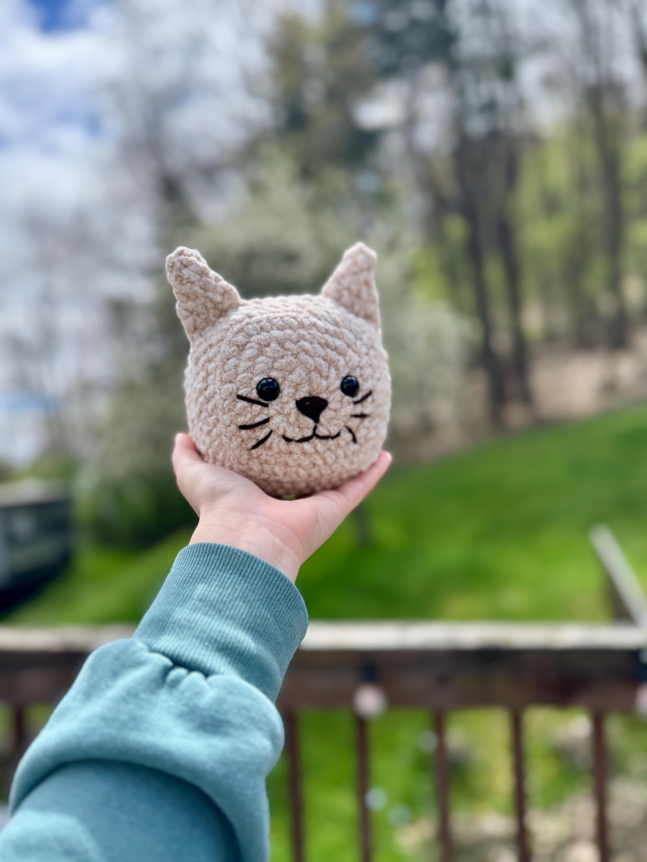 Cube Cat Crochet Pattern | Minimal Amigurumi Plush (PDF Pattern)
