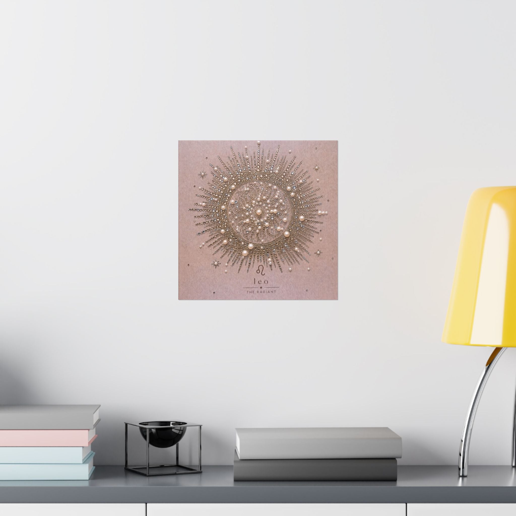 Leo Zodiac Wall Art Print | Celestial Astrology Decor | The Radiant | Neutral Beige Zodiac Artwork