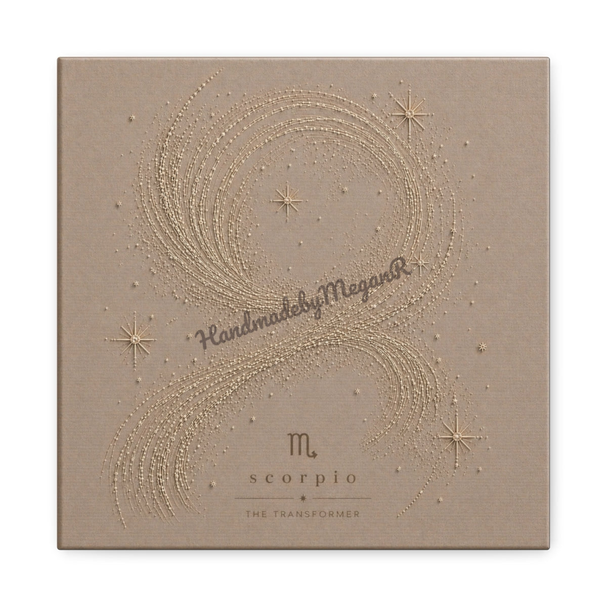 Scorpio Champagne Zodiac Canvas Print | Celestial Astrology Wall Art | Luxury Zodiac Decor | Scorpio Gift