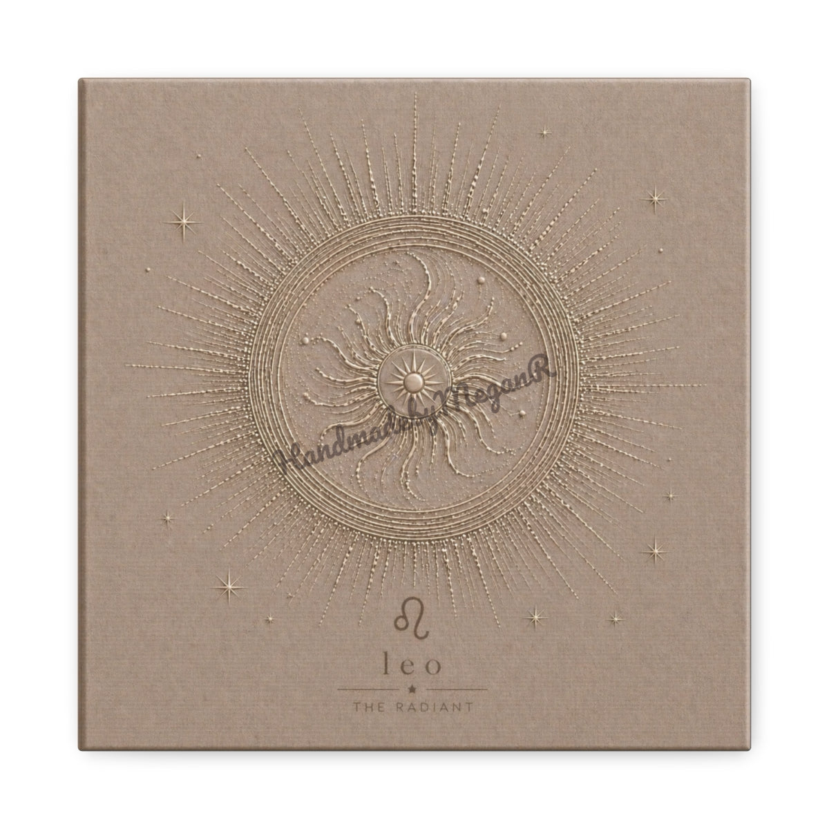 Leo Champagne Zodiac Canvas Print | Celestial Astrology Wall Art | Luxury Zodiac Decor | Leo Gift