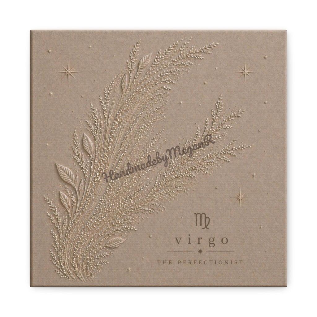 Virgo Champagne Zodiac Canvas Print | Celestial Astrology Wall Art | Luxury Zodiac Decor | Virgo Gift