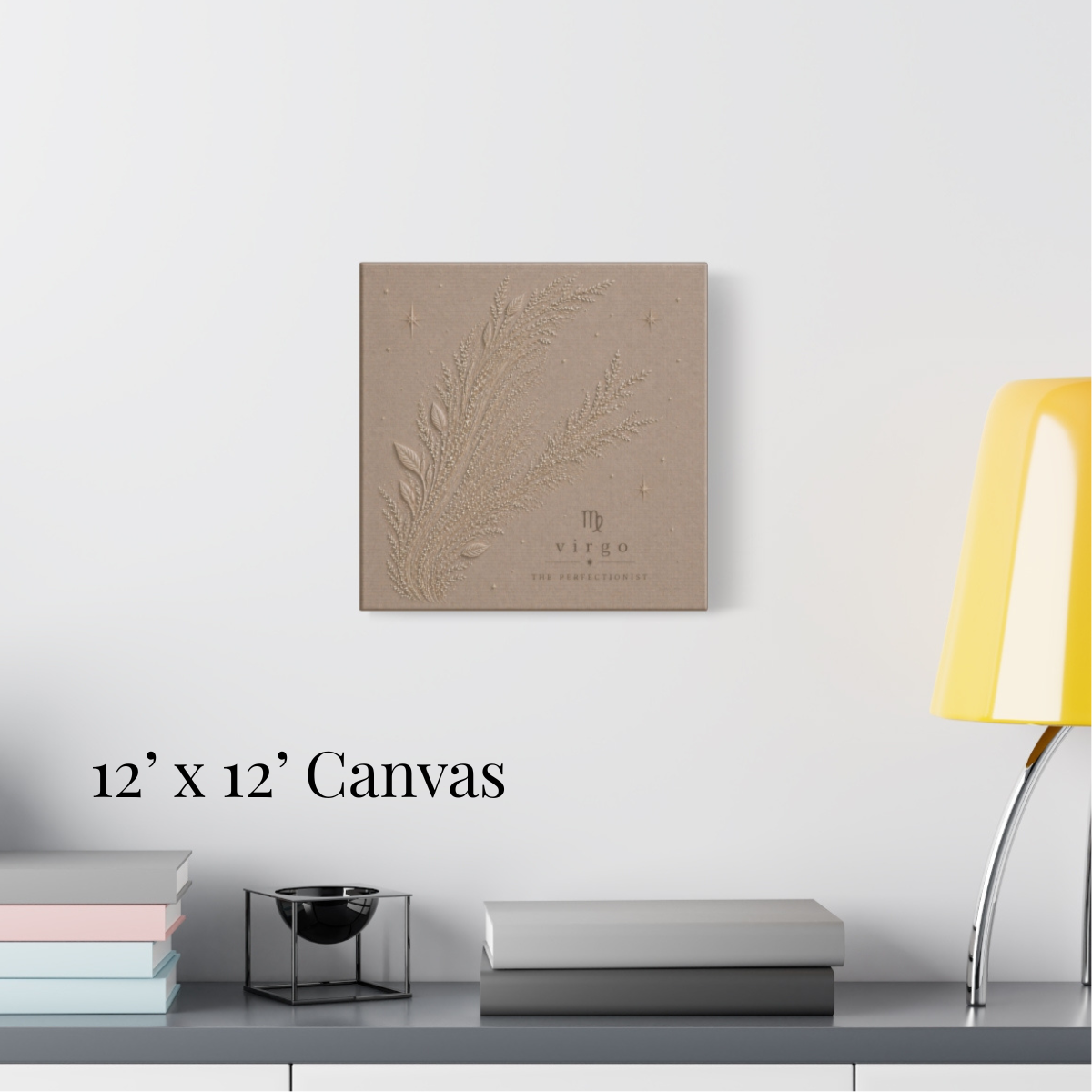 Virgo Champagne Zodiac Canvas Print | Celestial Astrology Wall Art | Luxury Zodiac Decor | Virgo Gift