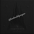 Capricorn Onyx Zodiac Canvas Print | Celestial Astrology Wall Art | Black & Graphite Zodiac Decor | Capricorn Gift