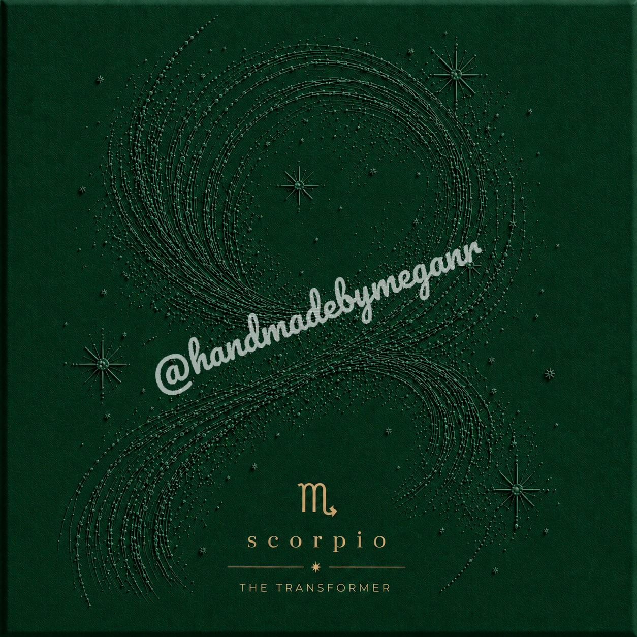 Scorpio Emerald Zodiac Canvas Print | Celestial Astrology Wall Art | Green Gemstone-Inspired Zodiac Decor | Scorpio Gift