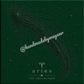 Aries Emerald Zodiac Canvas Print | Celestial Astrology Wall Art | Green Gemstone-Inspired Zodiac Decor | Aries Gift