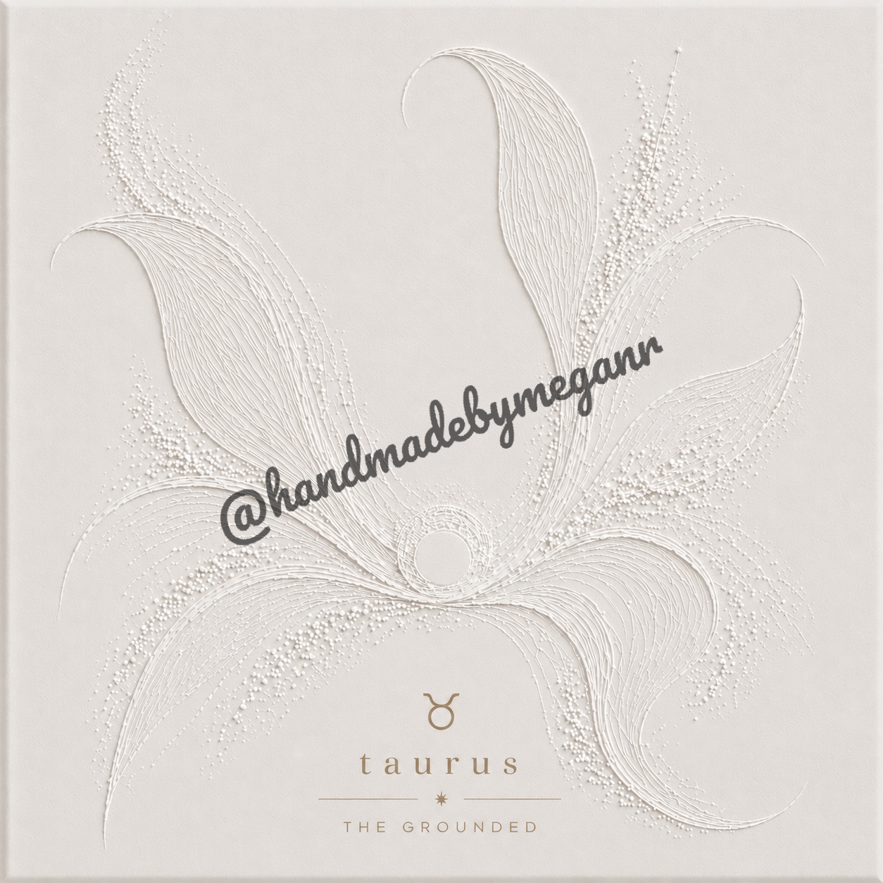 Taurus Pearl Zodiac Canvas Print | Celestial Astrology Wall Art | Elegant Zodiac Decor | Taurus Gift