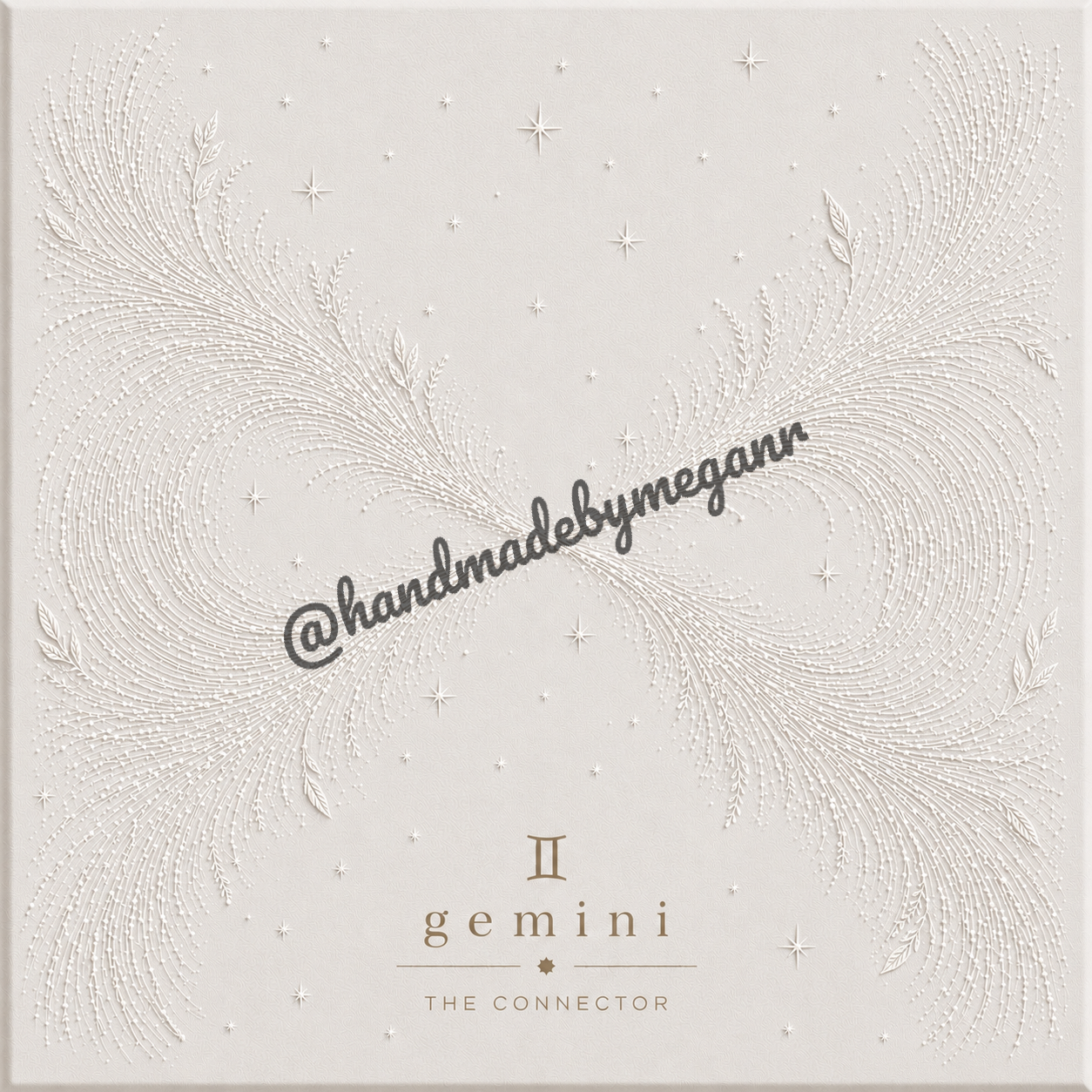 Gemini Pearl Zodiac Canvas Print | Celestial Astrology Wall Art | Elegant Zodiac Decor | Gemini Gift