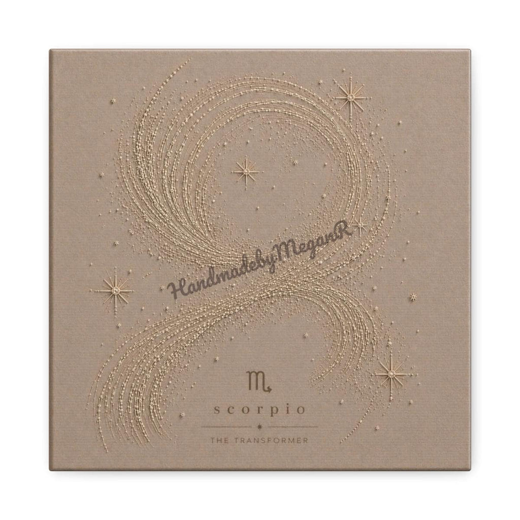 Custom Bedazzled Zodiac Canvas | Handmade Rhinestone & Pearl Astrology Wall Art | Personalized Zodiac Sign Commission
