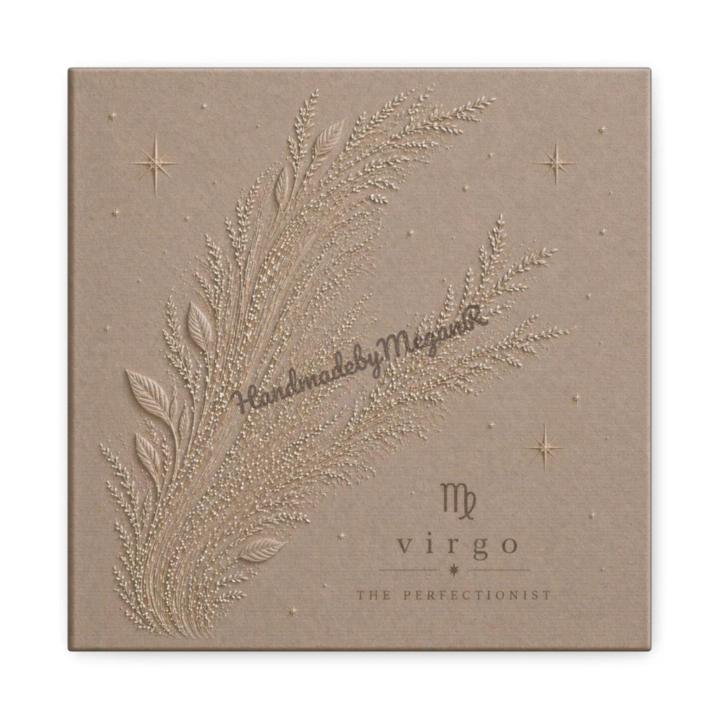 Custom Bedazzled Zodiac Canvas | Handmade Rhinestone & Pearl Astrology Wall Art | Personalized Zodiac Sign Commission