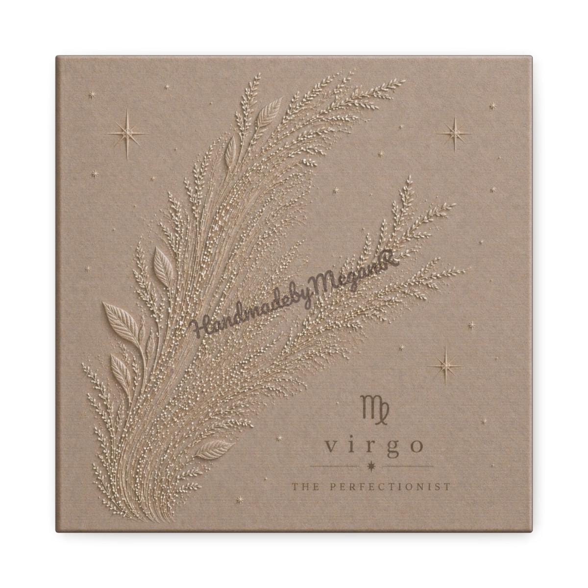 Custom Bedazzled Zodiac Canvas | Handmade Rhinestone & Pearl Astrology Wall Art | Personalized Zodiac Sign Commission