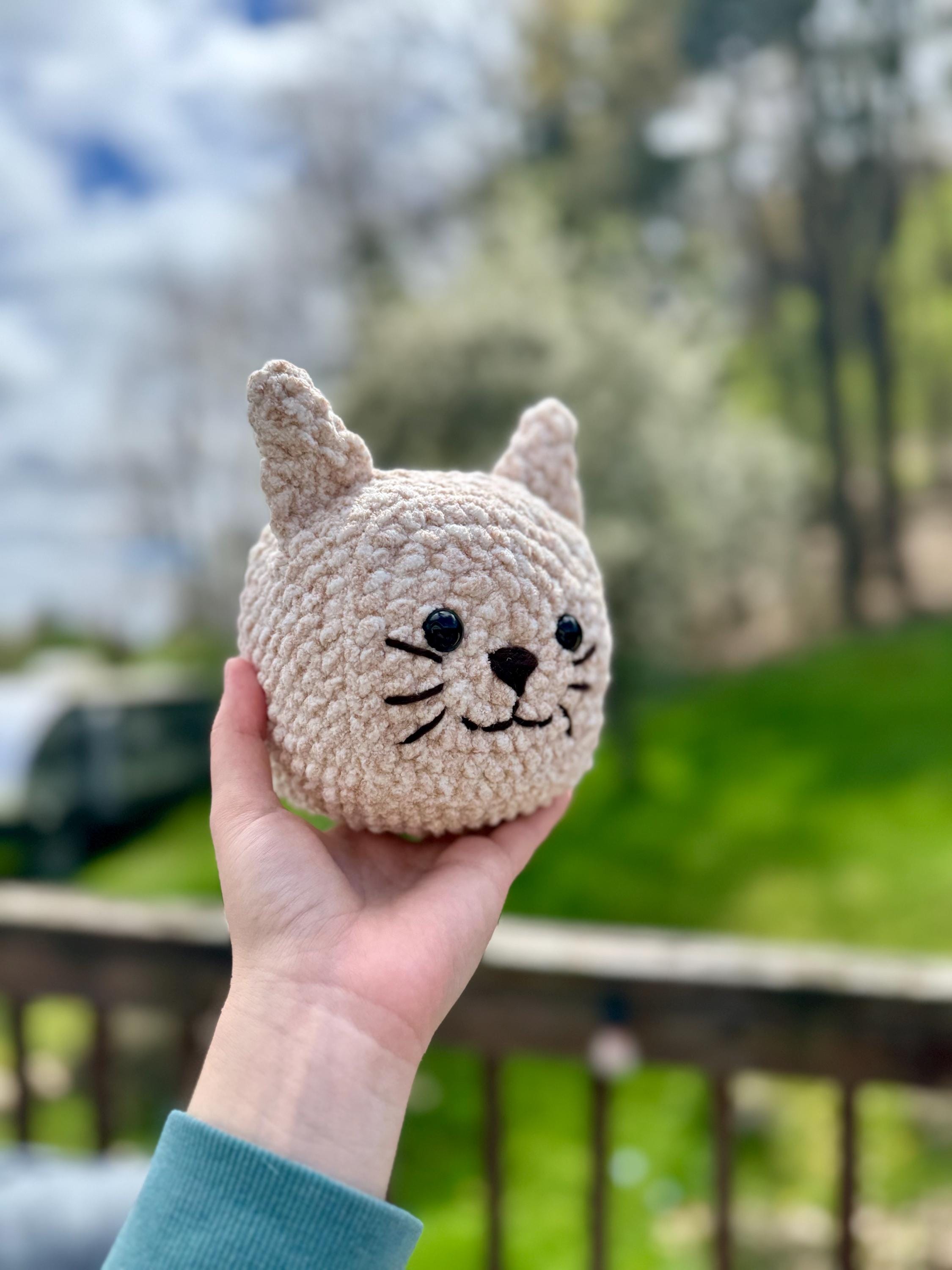Cube Cat Crochet Pattern | Minimal Amigurumi Plush (PDF Pattern)