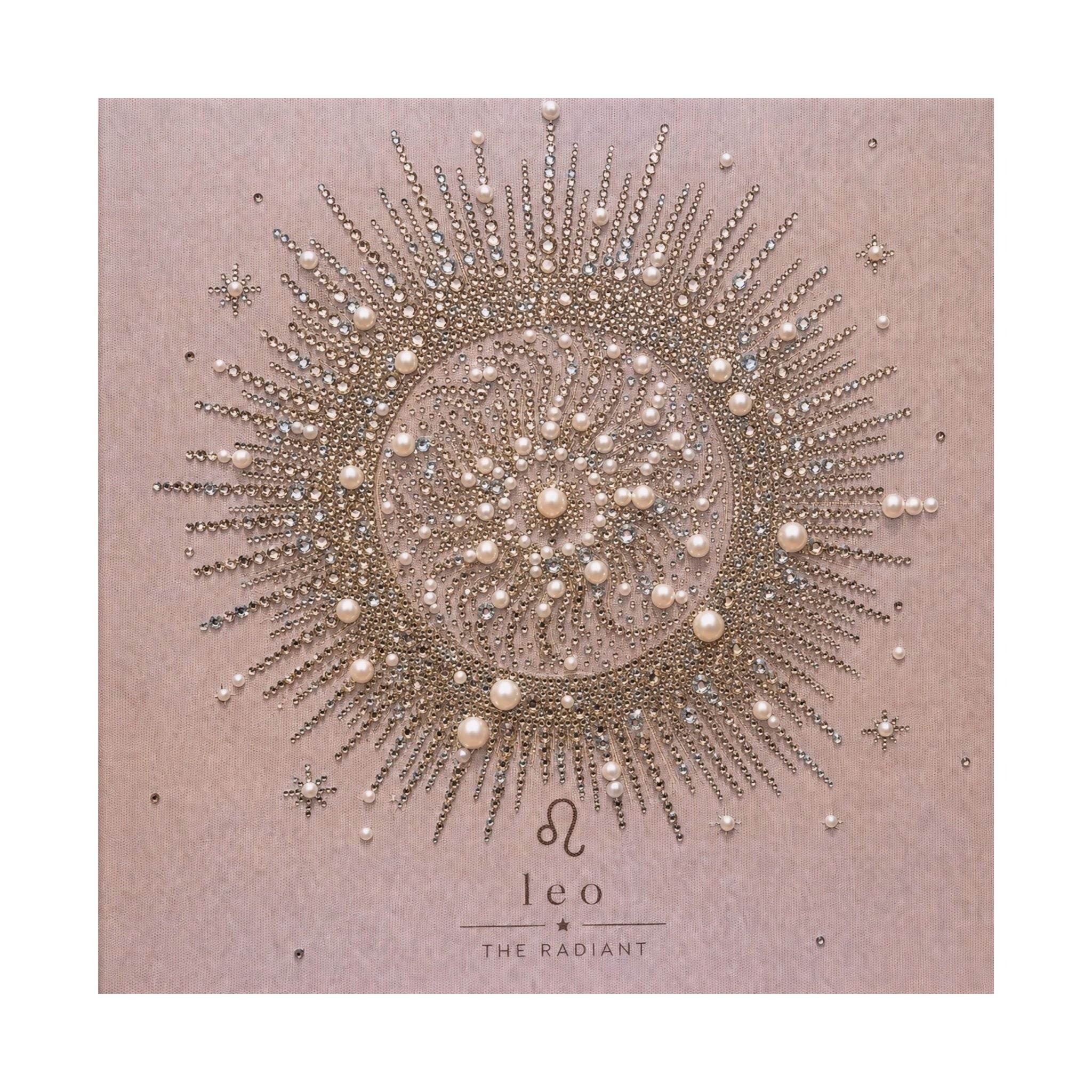 Leo Zodiac Wall Art Print | Celestial Astrology Decor | The Radiant | Neutral Beige Zodiac Artwork