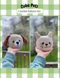 Cube Pets Crochet Pattern Bundle | Beginner Dog Cat Plush PDF Set